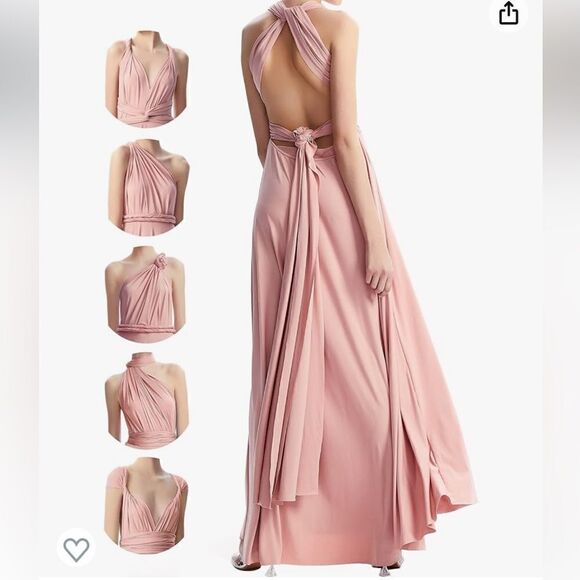 Infinity Bandeau Convertible Bridesmaid Dress Multiway Wrap Long Wedding Guest - Picture 2 of 14